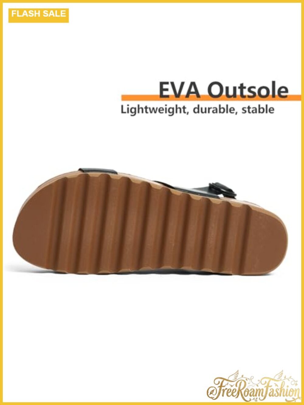 Platform Slide Sandals Arch Support Cork Footbed Vegan Leather - Picture 3 of 6
